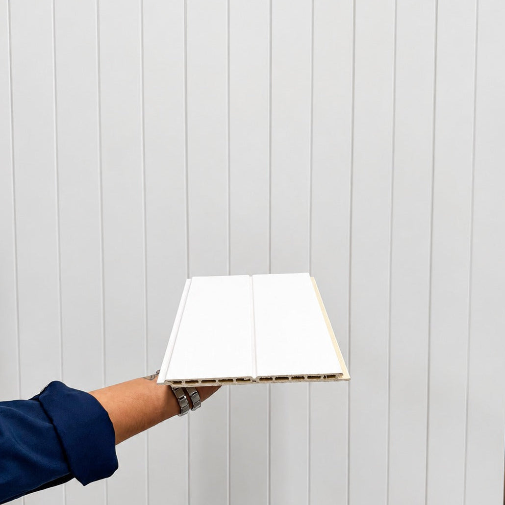 Panel Plafón Muro WPC Interior - Blanco PCS04