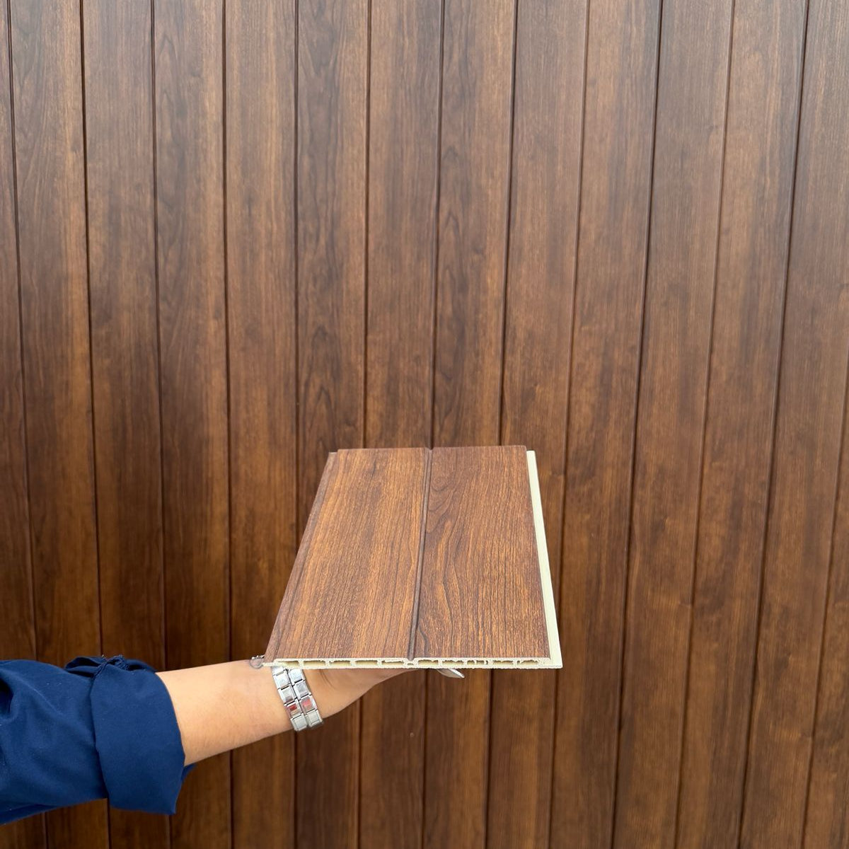 Panel Plafón Muro WPC Interior - Caoba WG35