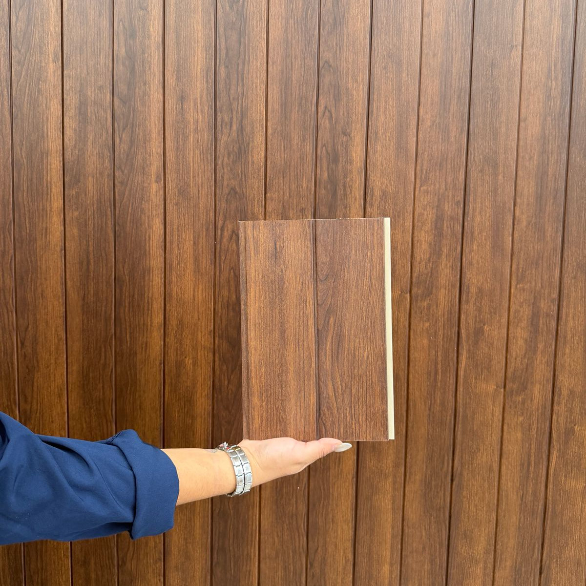 Panel Plafón Muro WPC Interior - Caoba WG35