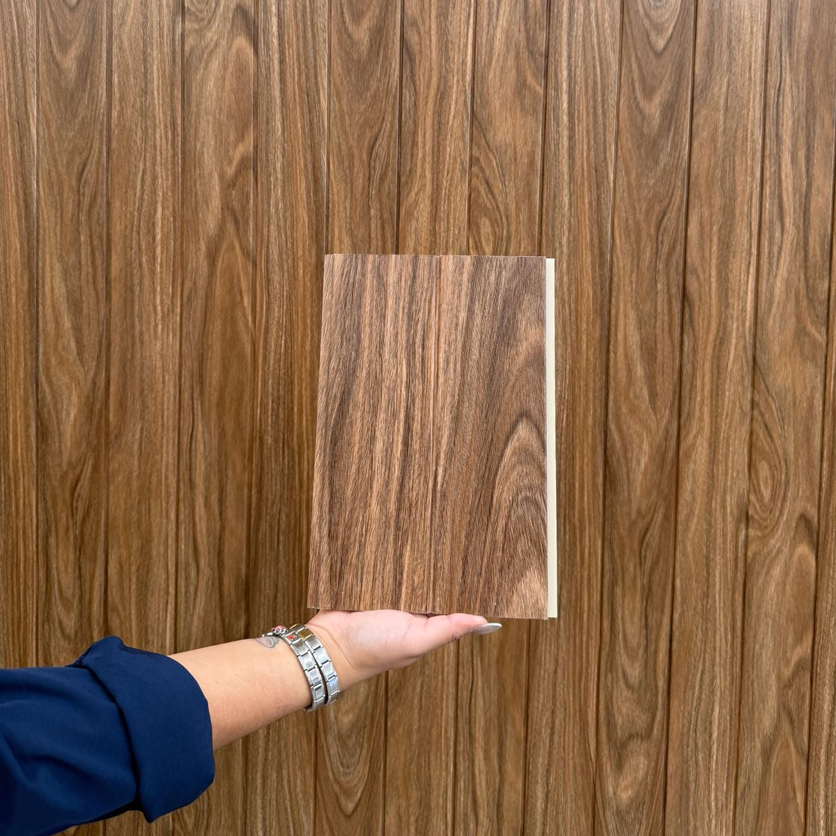 Panel Plafón Muro WPC Interior - Castaño WG20